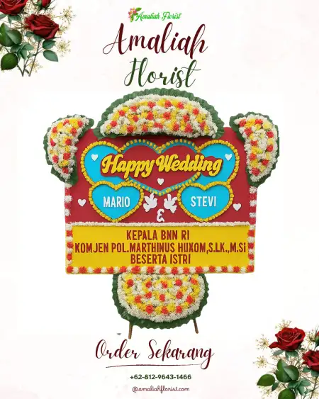 Papan Bunga Pernikahan Sukamelang